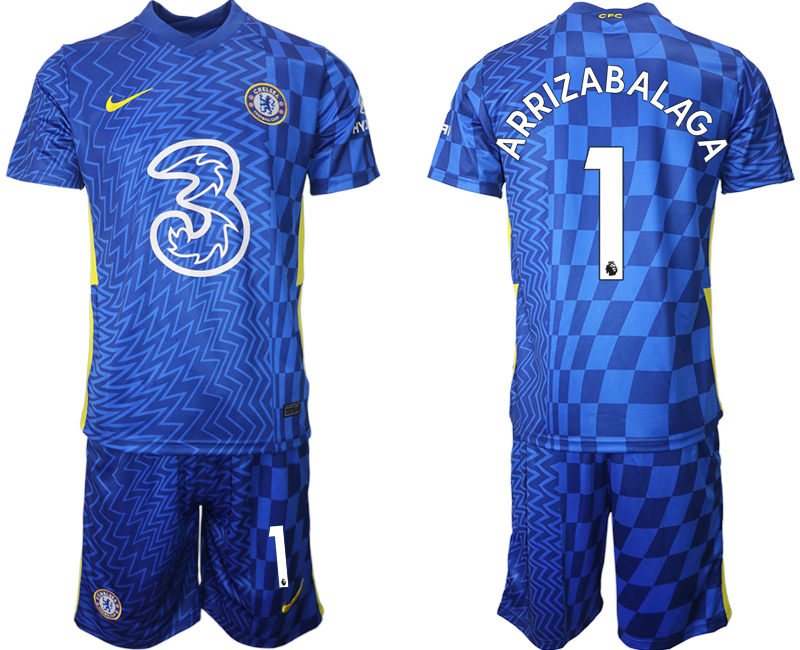 Men 2021-2022 Club Chelsea FC home blue #1 Nike Soccer Jerseys->chelsea jersey->Soccer Club Jersey